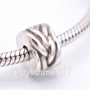 Authentic PANDORA Retired Silver Braided Clip - 791774